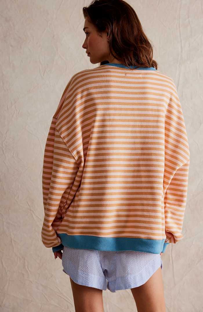 Klaudia | Oversize sweter damski w paski