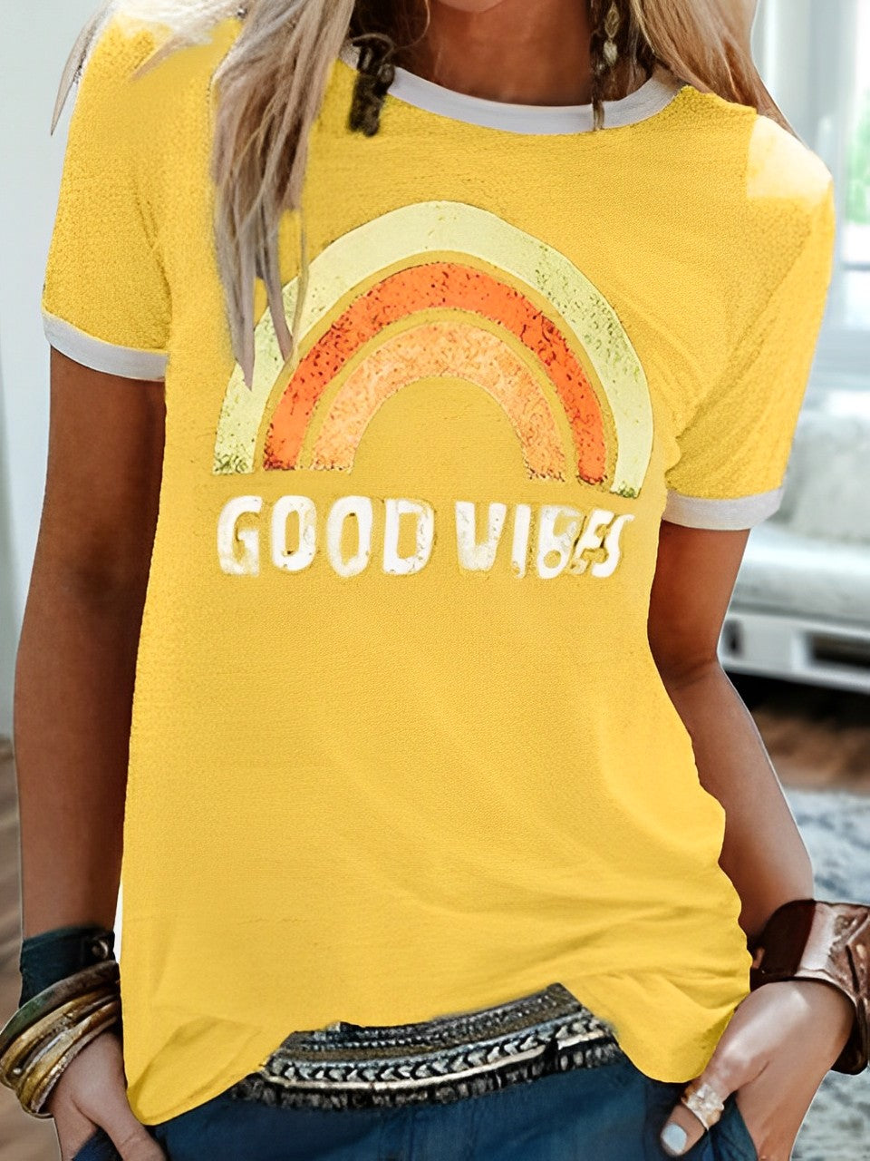 Justyna | T-shirt damski Good Vibes