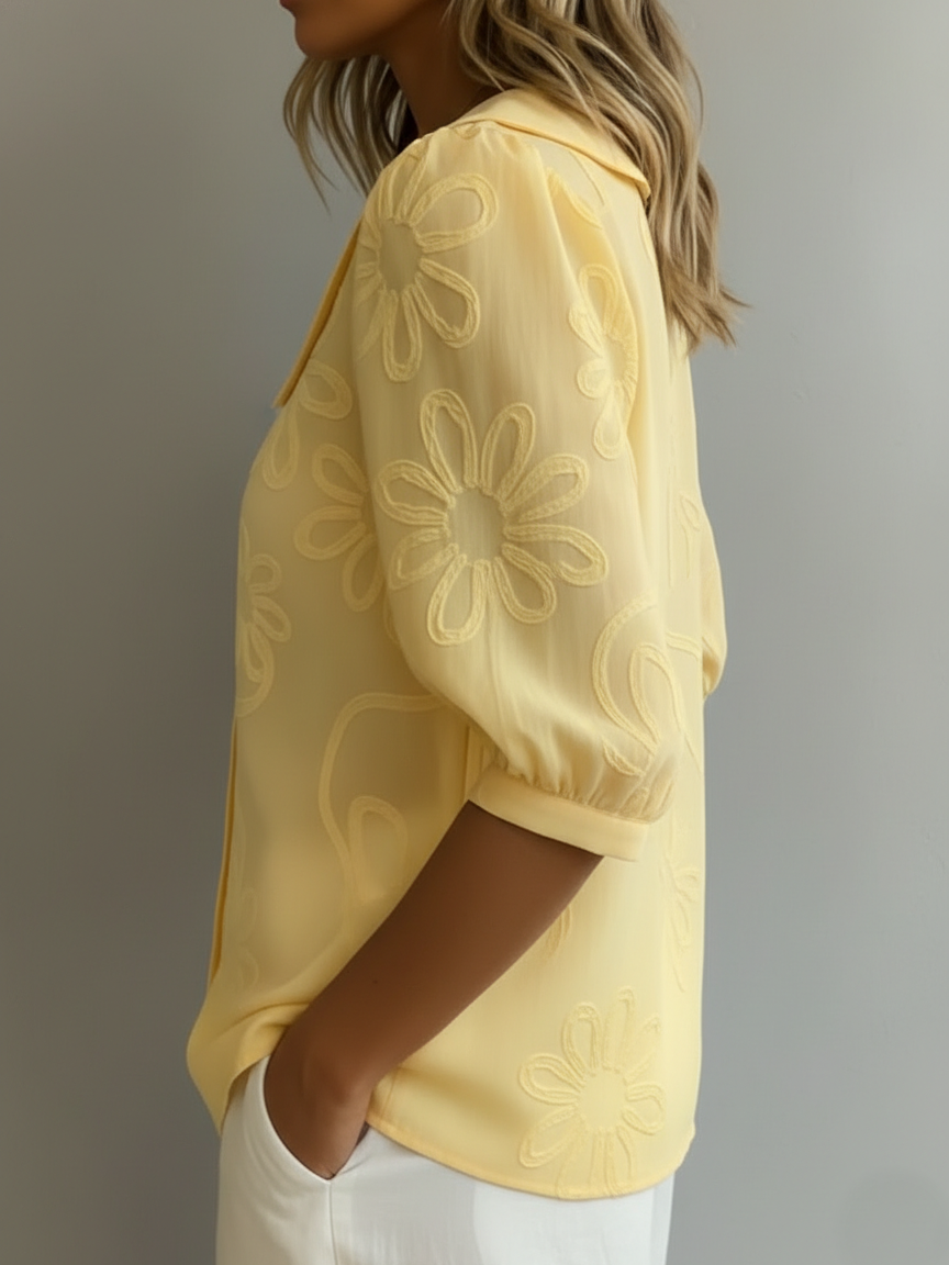 Amelia | Top damski w kwiaty w naturalnym stylu