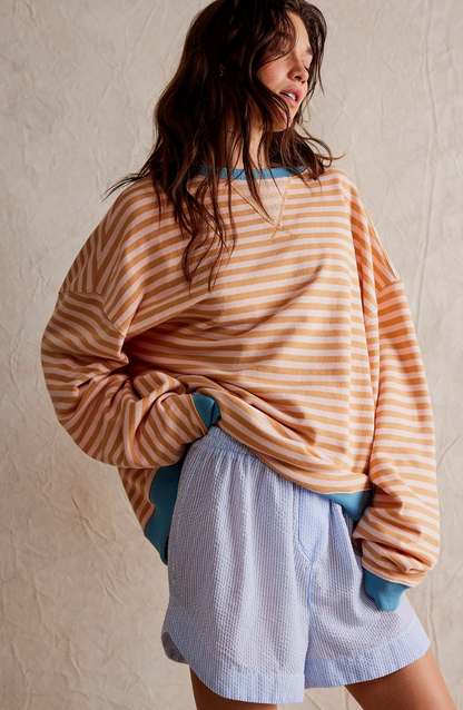 Klaudia | Oversize sweter damski w paski