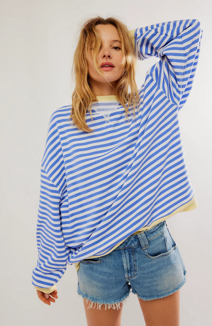 Klaudia | Oversize sweter damski w paski