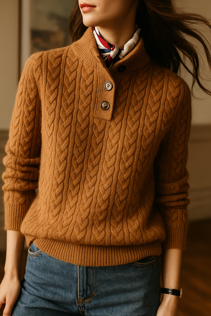 Paulina | Oversize’owy dzianinowy sweter damski