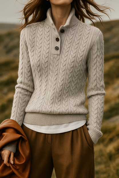 Paulina | Oversize’owy dzianinowy sweter damski