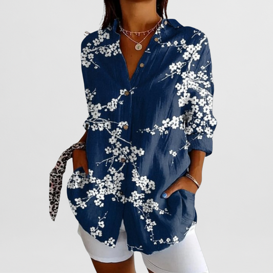 Gabriela | Bluzka damska letnia w kwiaty w stylu vintage