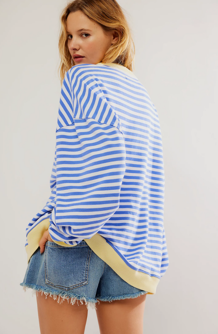Klaudia | Oversize sweter damski w paski