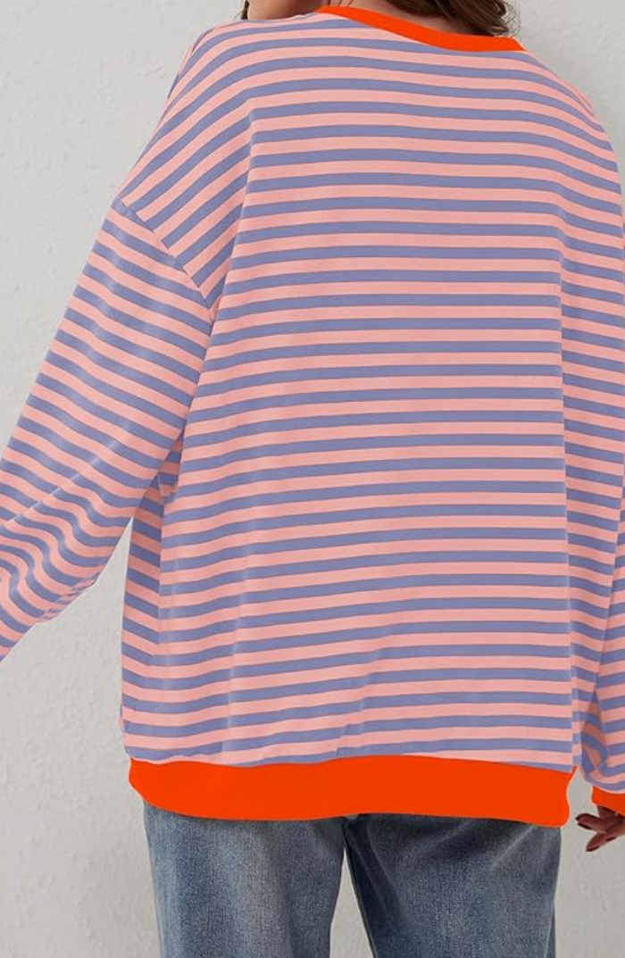 Klaudia | Oversize sweter damski w paski