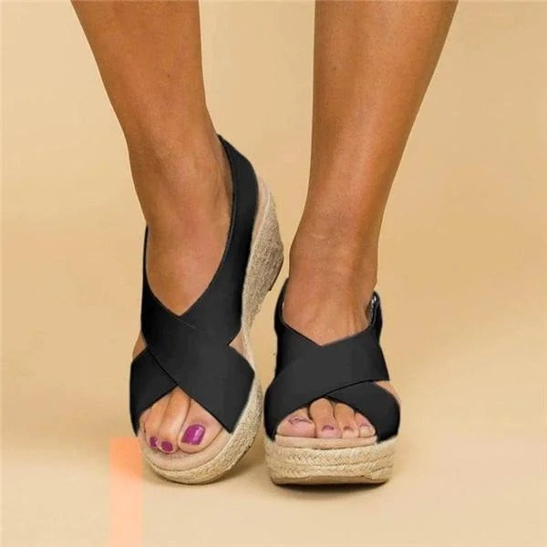 Patrycja | Sandały damskie espadrylowe