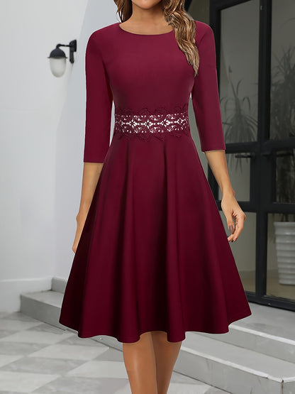Renata | Elegancka sukienka midi wieczorowa damska