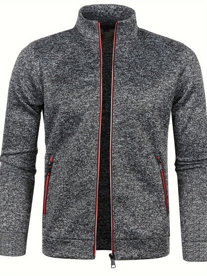 Luca | Bluza męska zimowa ze stójką i zamkiem