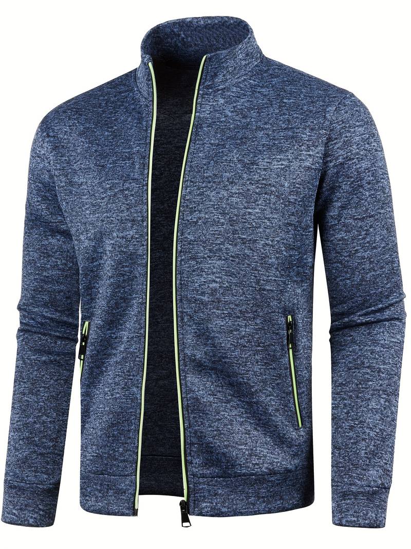 Luca | Bluza męska zimowa ze stójką i zamkiem