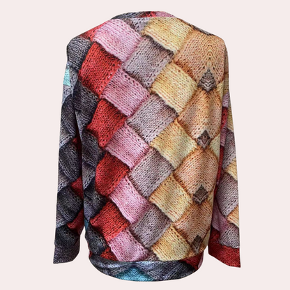 Ala | Sweter damski zimowy z nadrukiem