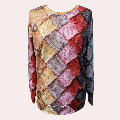 Ala | Sweter damski zimowy z nadrukiem