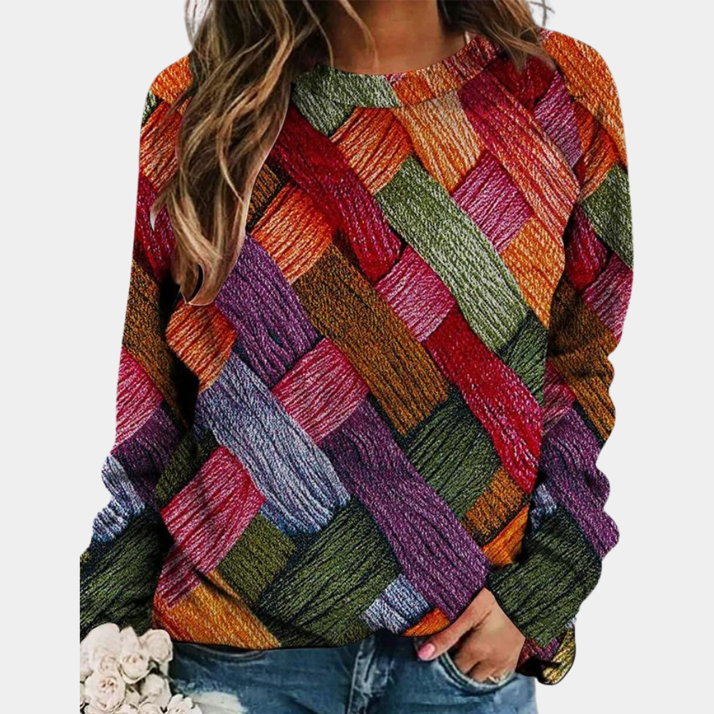 Ala | Sweter damski zimowy z nadrukiem