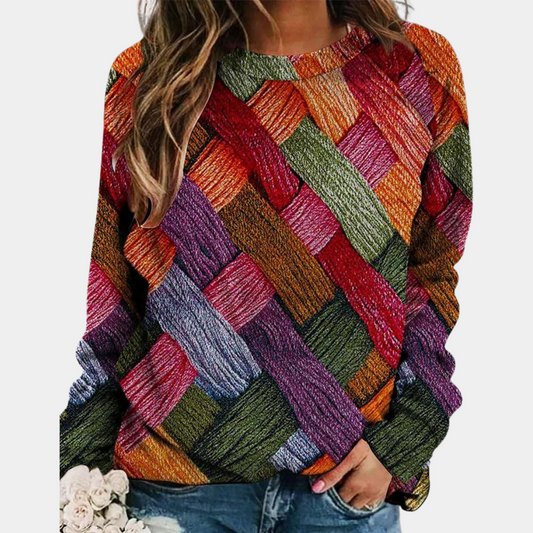 Ala | Sweter damski zimowy z nadrukiem