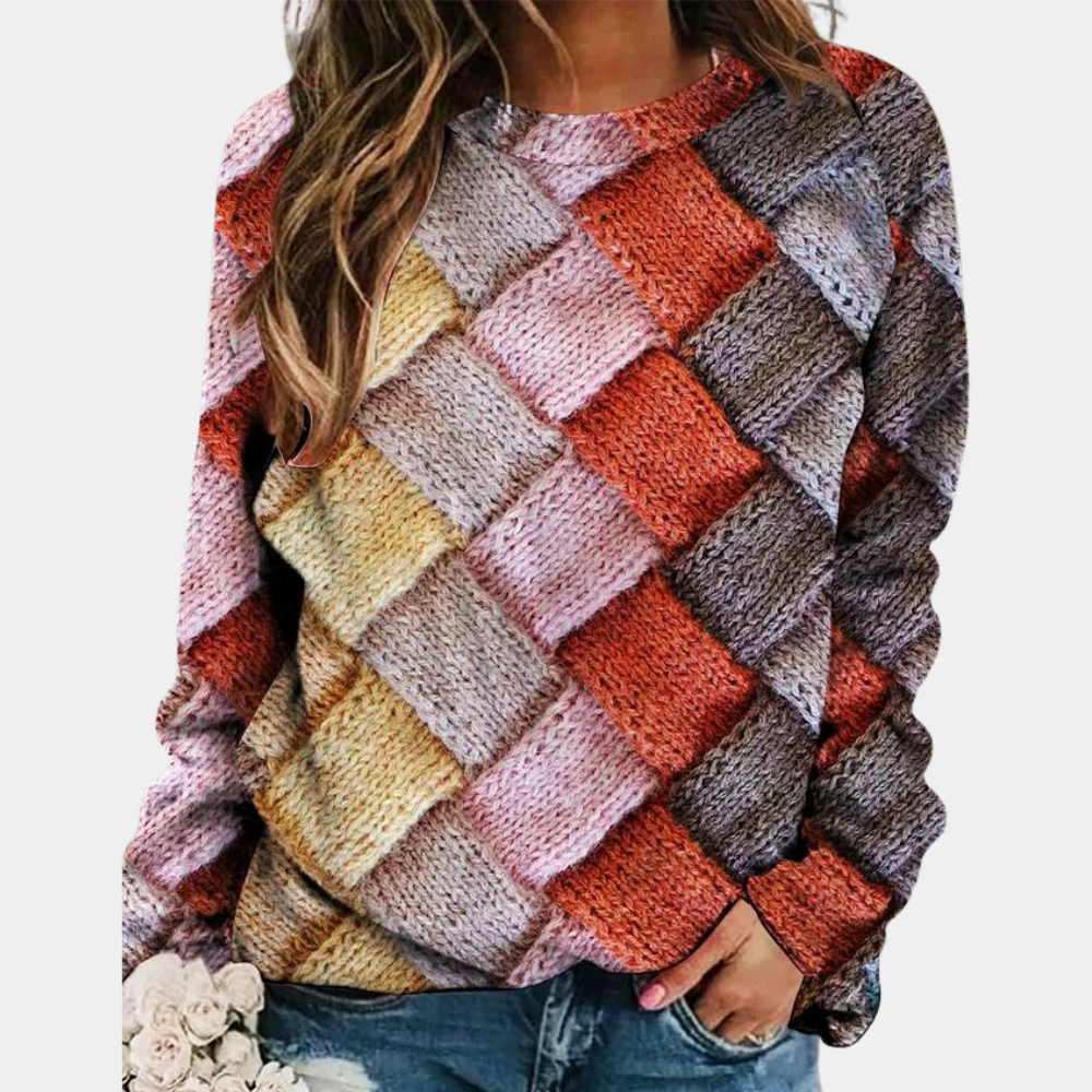 Ala | Sweter damski zimowy z nadrukiem