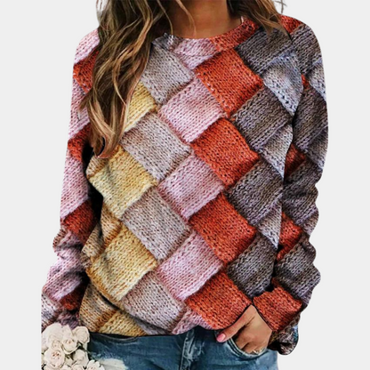 Ala | Sweter damski zimowy z nadrukiem