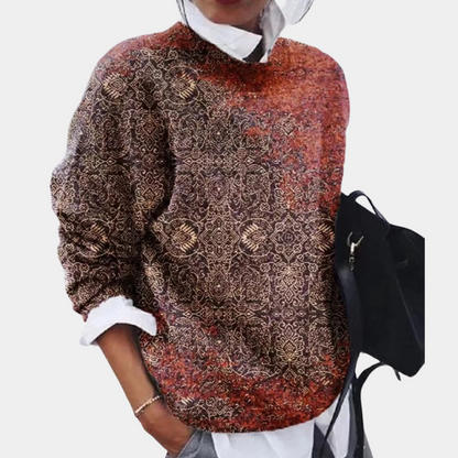 Daria | Sweter damski zimowy z nadrukiem