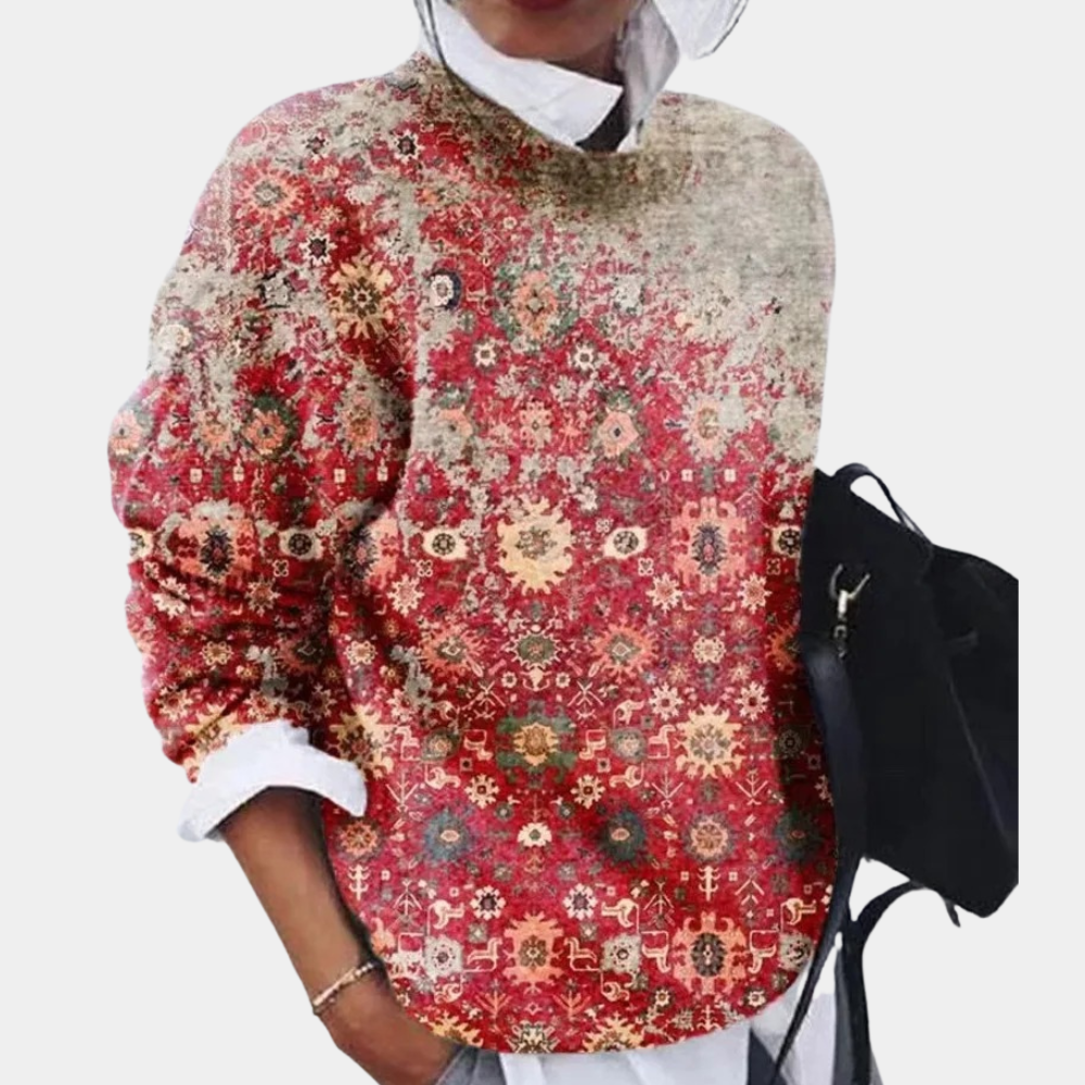 Daria | Sweter damski zimowy z nadrukiem