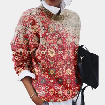 Daria | Sweter damski zimowy z nadrukiem