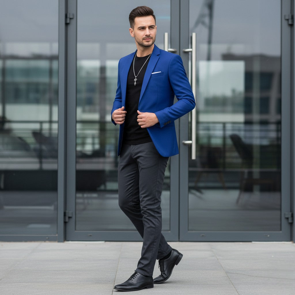 Krzysztof | Klasyczna marynarka slim fit o nowoczesnym dopasowanym kroju męska