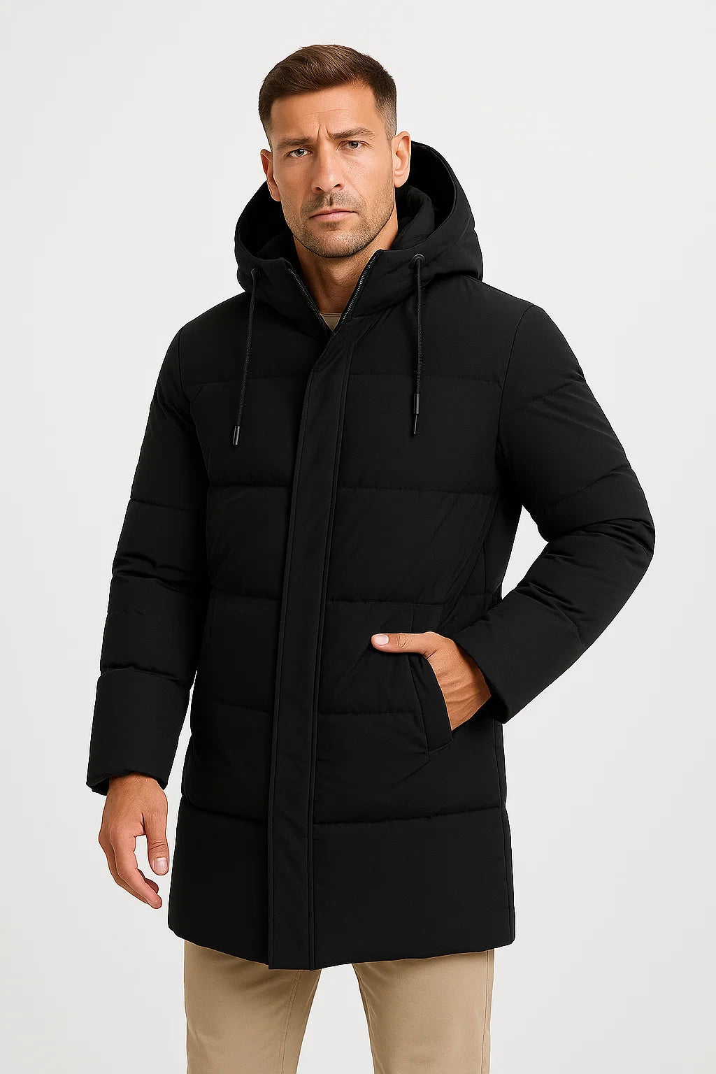 Zejd | Pikowana zimowa parka męska