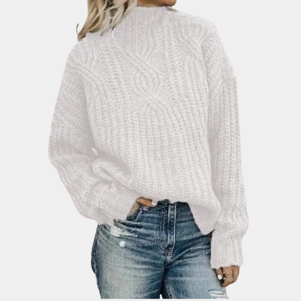 Celina | Gruby sweter damski zimowy z golfem oversize