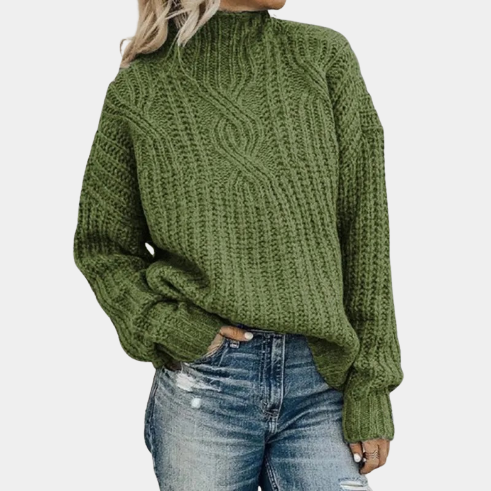 Celina | Gruby sweter damski zimowy z golfem oversize