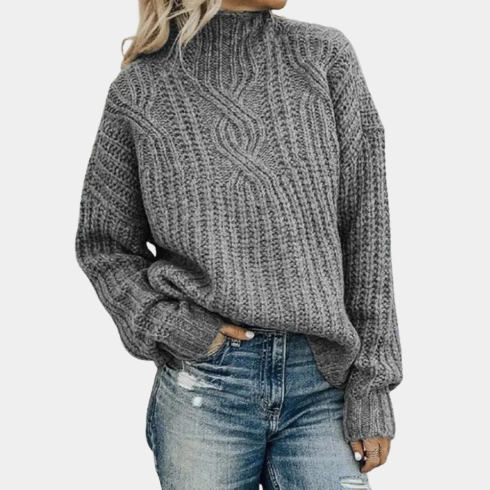 Celina | Gruby sweter damski zimowy z golfem oversize