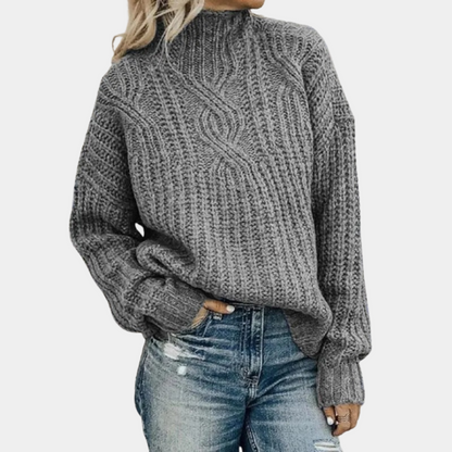 Celina | Gruby sweter damski zimowy z golfem oversize
