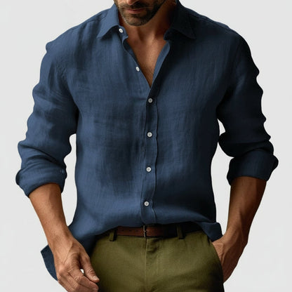Tomasz | Lniana koszula męska w stylu vintage
