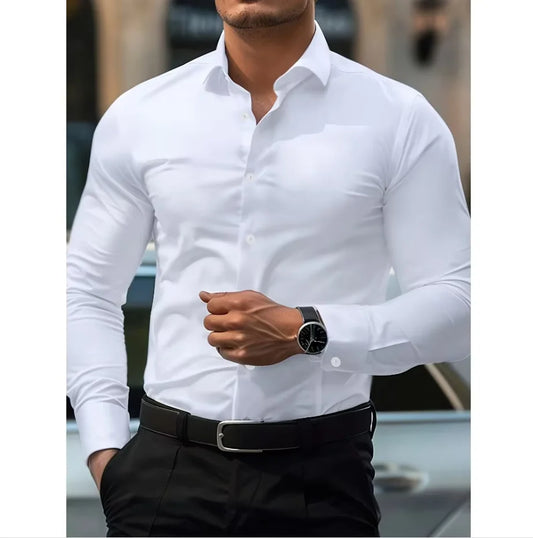 Krzysztof | Koszula męska slim fit zapinana na guziki
