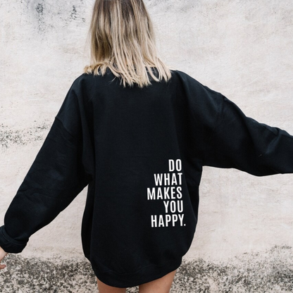 Jagoda | Bluza damska zimowa oversize z nadrukiem na plecach