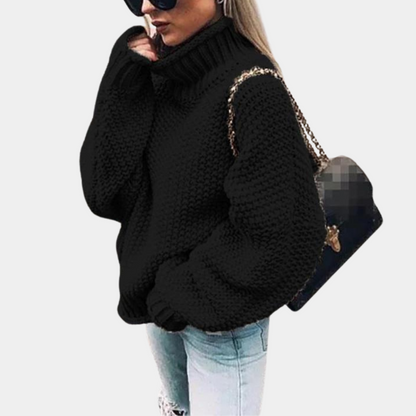Fela | Gruby sweter damski zimowy z golfem oversize