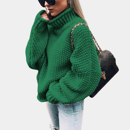 Fela | Gruby sweter damski zimowy z golfem oversize
