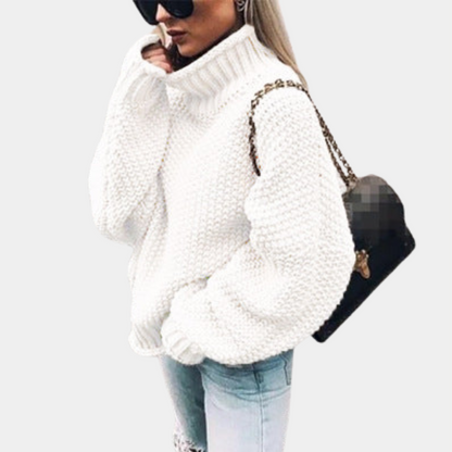 Fela | Gruby sweter damski zimowy z golfem oversize