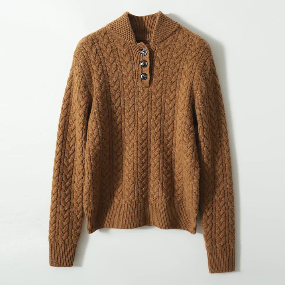 Paulina | Oversize’owy dzianinowy sweter damski