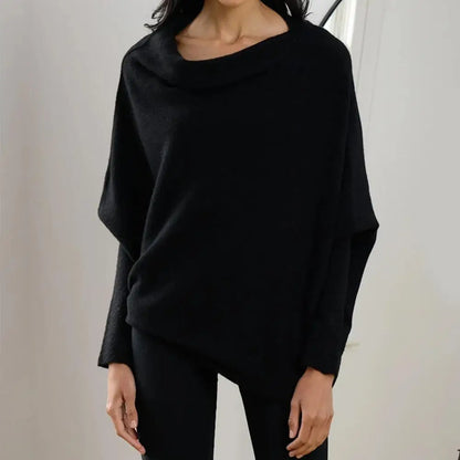 Patrycja | Oversize sweter damski z dekoltem w łódkę