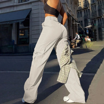Natalia | Spodnie cargo damskie z wysokim stanem