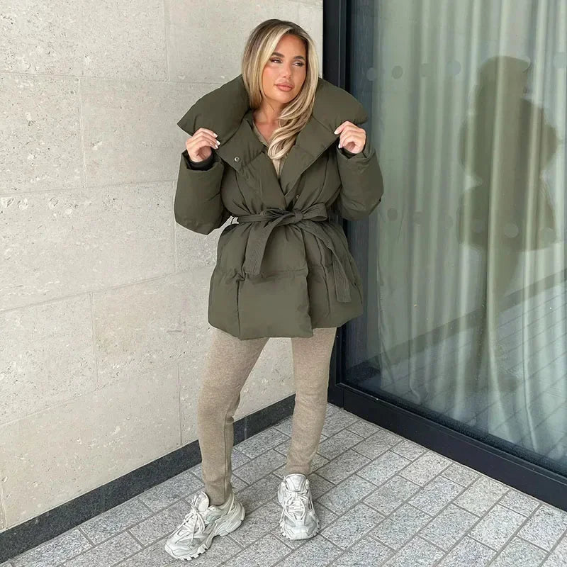 Martyna | Elegancki pikowany płaszcz zimowy damski