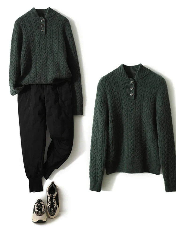 Paulina | Oversize’owy dzianinowy sweter damski