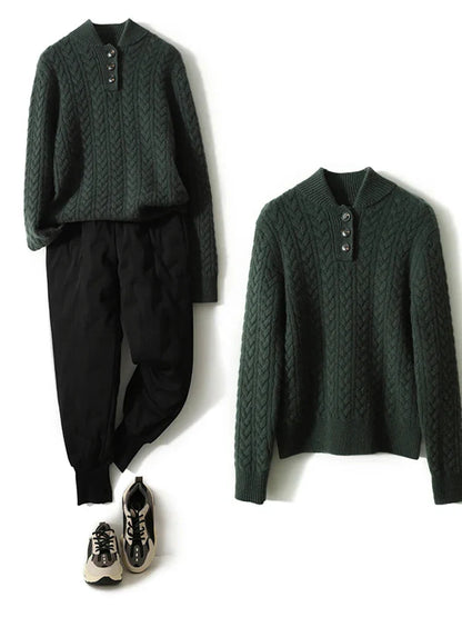 Paulina | Oversize’owy dzianinowy sweter damski