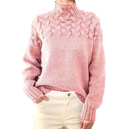 Basia | Ciepły sweter damski zimowy z golfem oversize