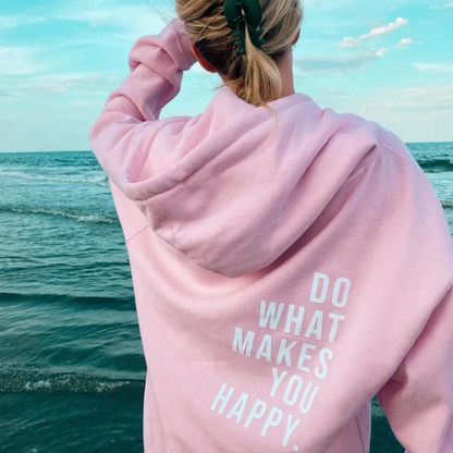Jagoda | Bluza damska zimowa oversize z nadrukiem na plecach