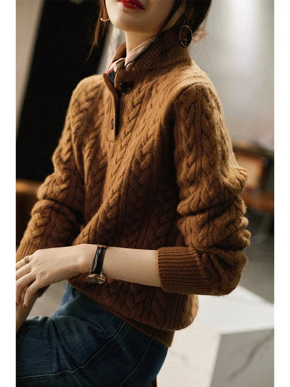 Paulina | Oversize’owy dzianinowy sweter damski