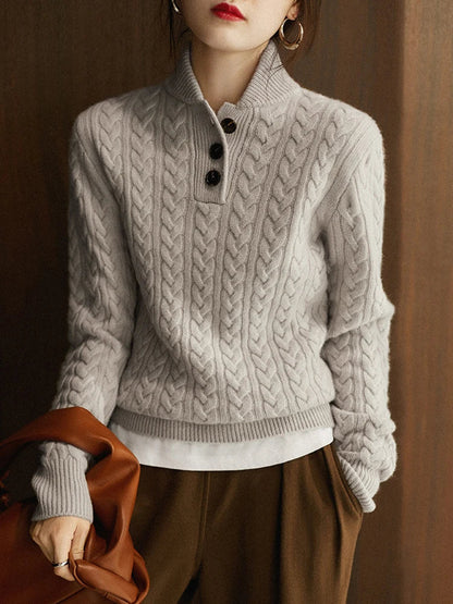 Paulina | Oversize’owy dzianinowy sweter damski
