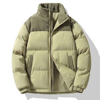 Bartosz | Pikowana kurtka zimowa męska w stylu color block