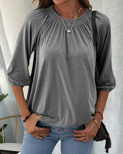 Karolina | T-shirt damski z okrągłym dekoltem