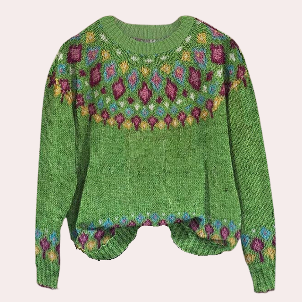 Eliza | Sweter damski zimowy z wzorem skandynawskim