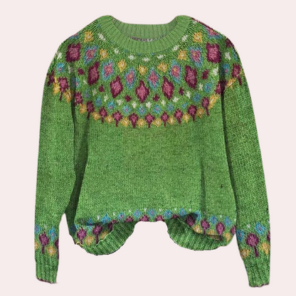 Eliza | Sweter damski zimowy z wzorem skandynawskim