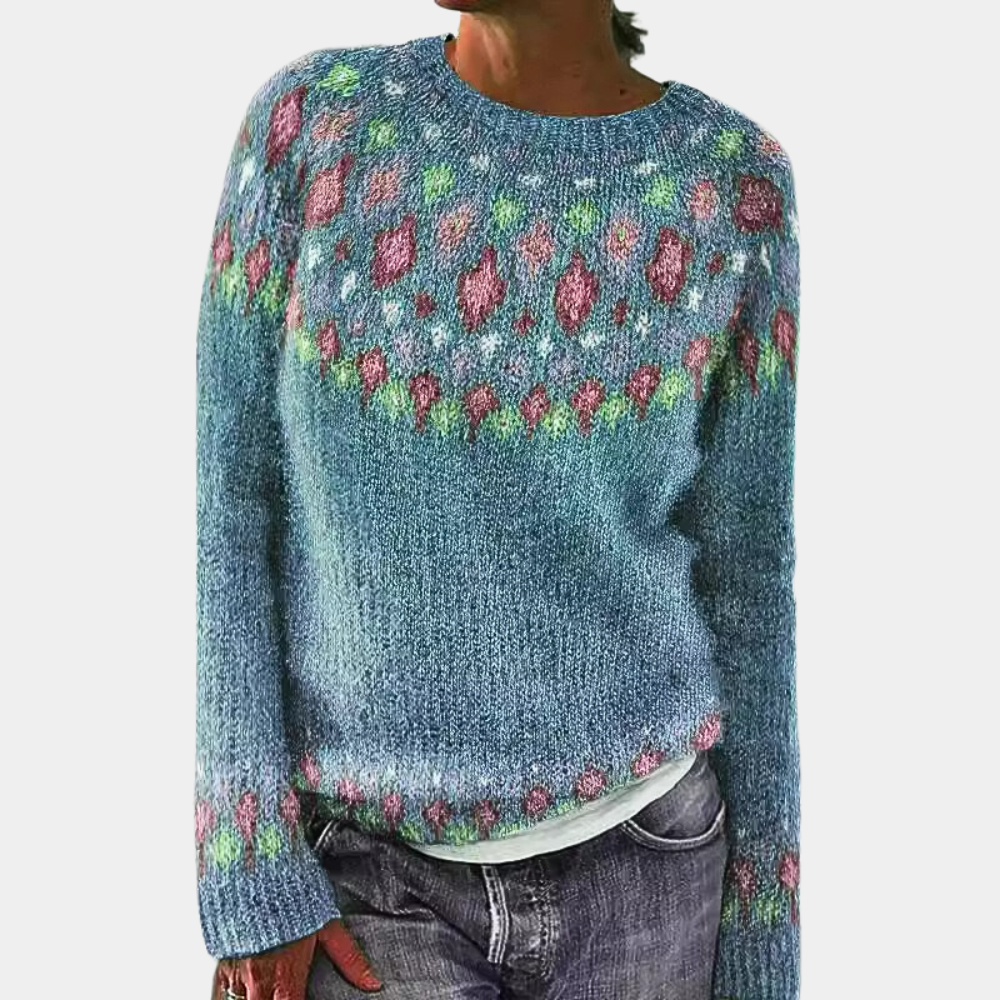 Eliza | Sweter damski zimowy z wzorem skandynawskim